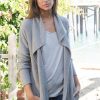 Clothing Barefoot Dreams | Barefoot Dreams Coastal Cardigan Pewter