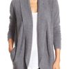 Clothing Barefoot Dreams | Barefoot Dreams Cozychic Lite Circle Cardi In Pewter