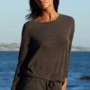 Clothing Barefoot Dreams | Barefoot Dreams Slouchy Pullover Carbon