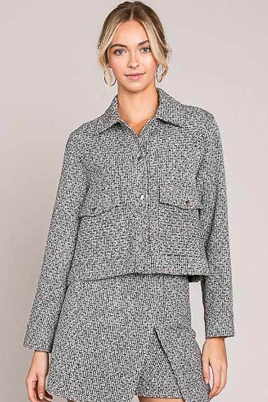 Shop All must have inc | Tweed Cropped Shacket