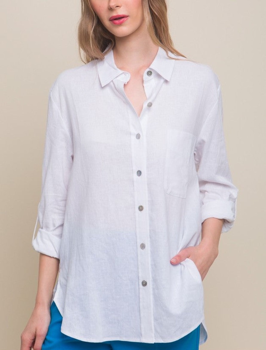 Shop All Love Tree | Lila Button Up Linen Blend Shirt