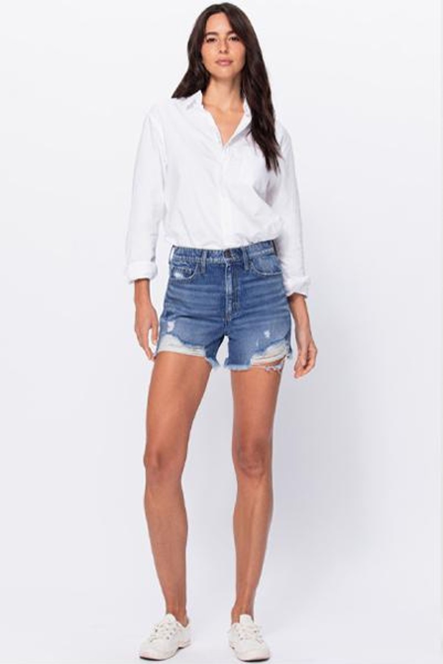 Shop All Sneak Peak | Jenny Distressed Hem Shorts